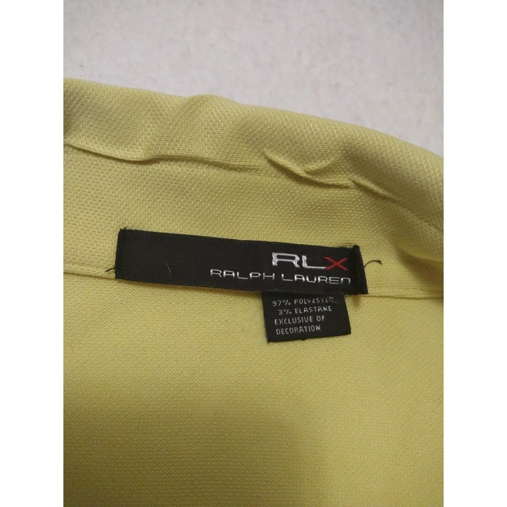 Ralph Lauren RLX Polo Golf Shirt Man's L Yellow‎ Princeville Course Golf